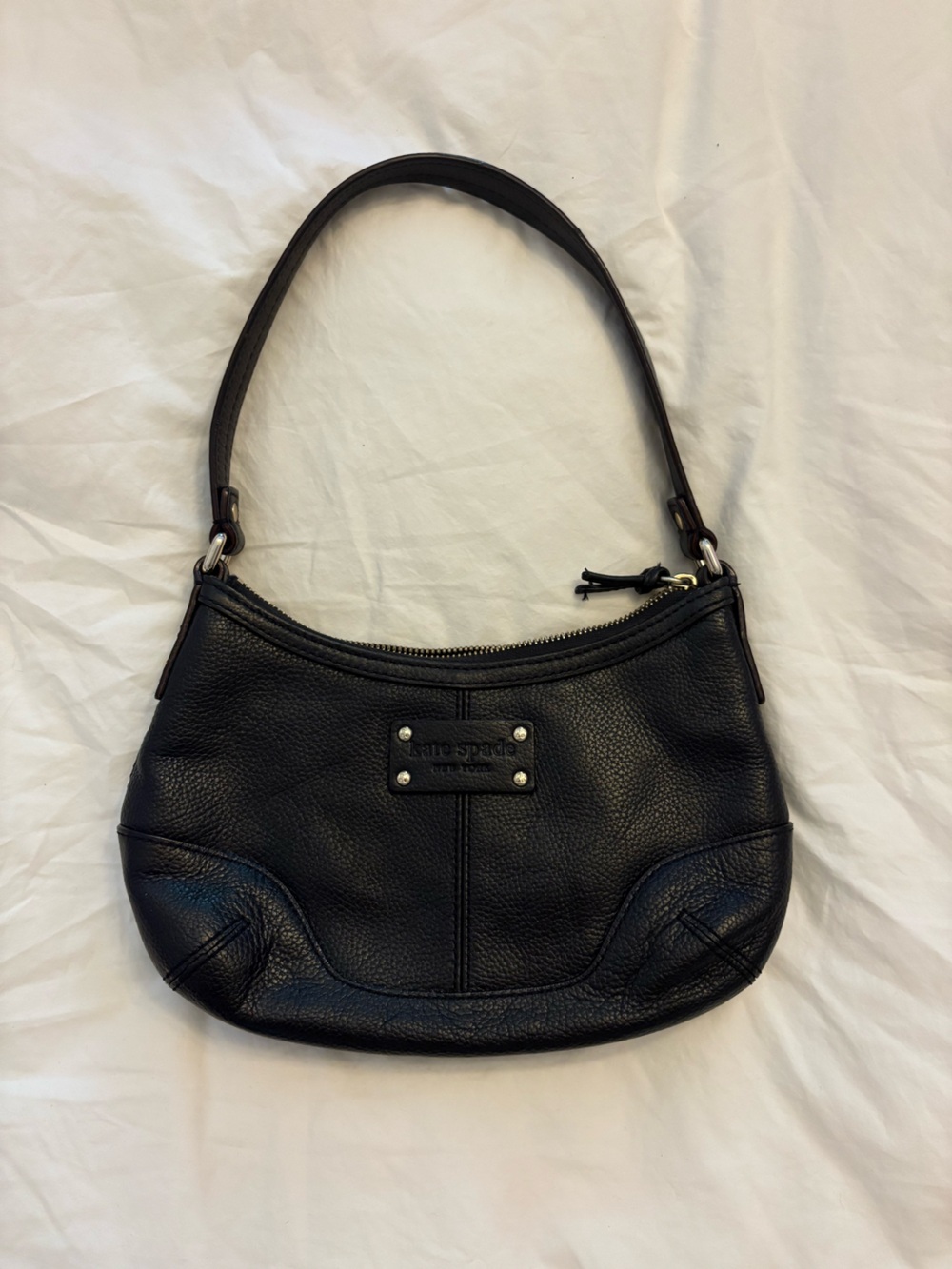 kate spade Black Pebbled Leather Shoulder Bag